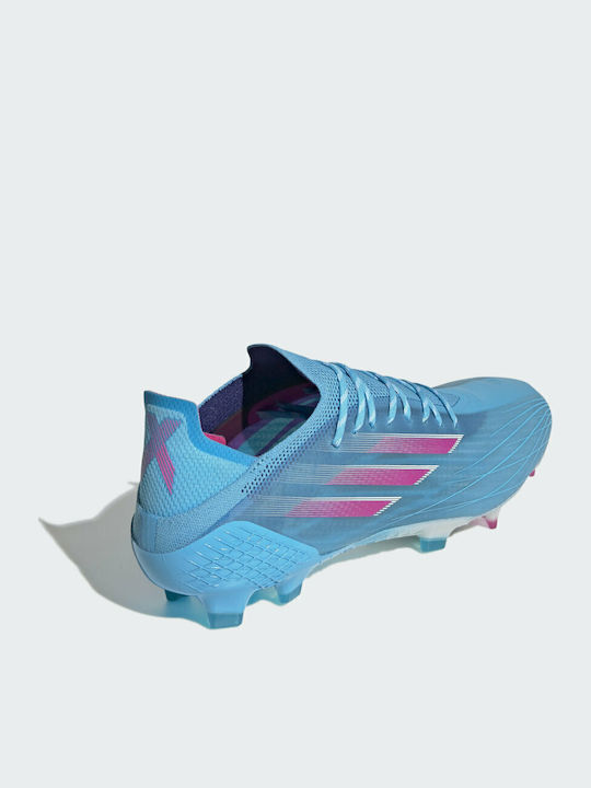 adidas X Speedflow.1 Ποδοσφαιρικά Παπούτσια με Τάπες FG Sky Rush / Team Shock Pink / Cloud White