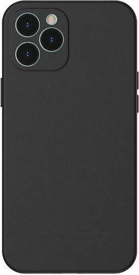 Baseus Liquid Silica Gel Back Cover Σιλικόνης Μαύρο (iPhone 12 Pro Max)