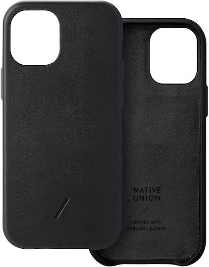 Native Union Back Cover Piele Negru (iPhone 12 mini)