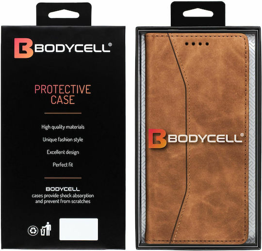 Bodycell PU Leather Wallet Δερματίνης Καφέ (OnePlus 9 Pro)
