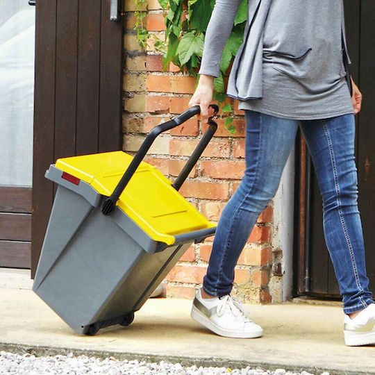 Green City International Πλαστικός Κάδος Ανακύκλωσης Τροχήλατος Easy 45lt Γκρι