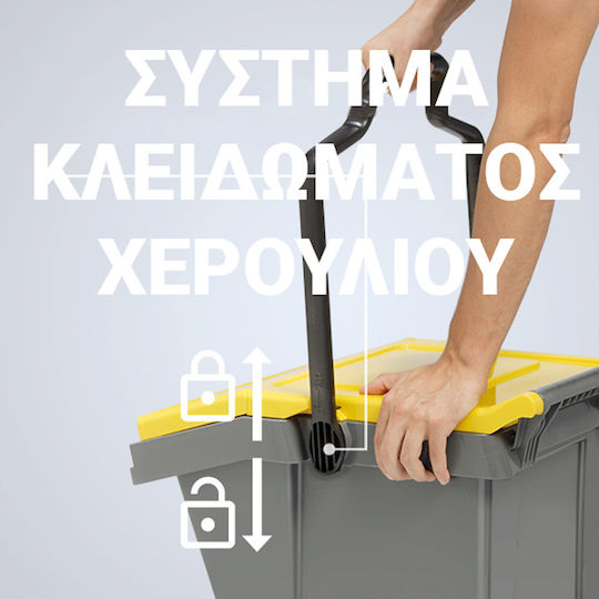 Green City International Plastic Coș de gunoi Reciclare Coșuri de gunoi cu roți 4x45lt Gri