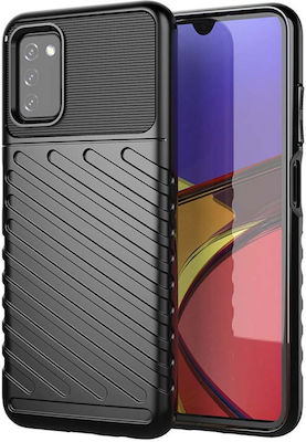 Forcell Thunder Silicone Back Cover Black (Galaxy A03s)