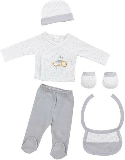 Interbaby Σετ Ρούχων Νεογέννητου Elefante για Κορίτσι για 0-6 μηνών 5τμχ