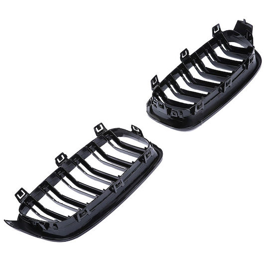 Carner Καρδιές Μάσκας για Bmw 3 F30 / F31 2011-2018 M4 Look Μαύρο Γυαλιστερό