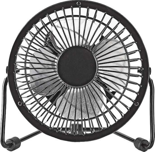 Nedis Metal Mini Ventilator USB Schwarz