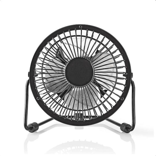 Nedis Metal Mini Ventilator USB Schwarz