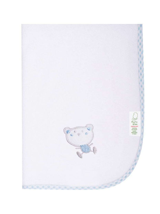 Figlio Bino 35-01 Flanell-Swaddle-Tuch in Hellblau Farbe 88x90cm. 1Stück