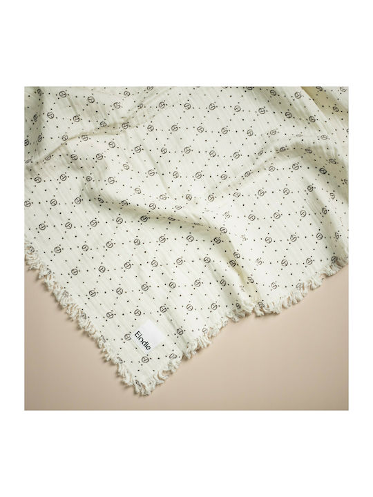 Elodie Details Monogram Πάνα Αγκαλιάς από Μουσελίνα Μπεζ 75x100εκ.