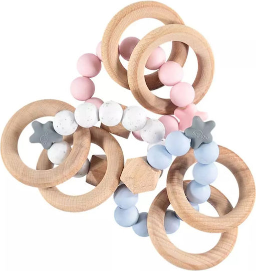 Nibbling Stellar Teething Ring from Wood for 0 Months+