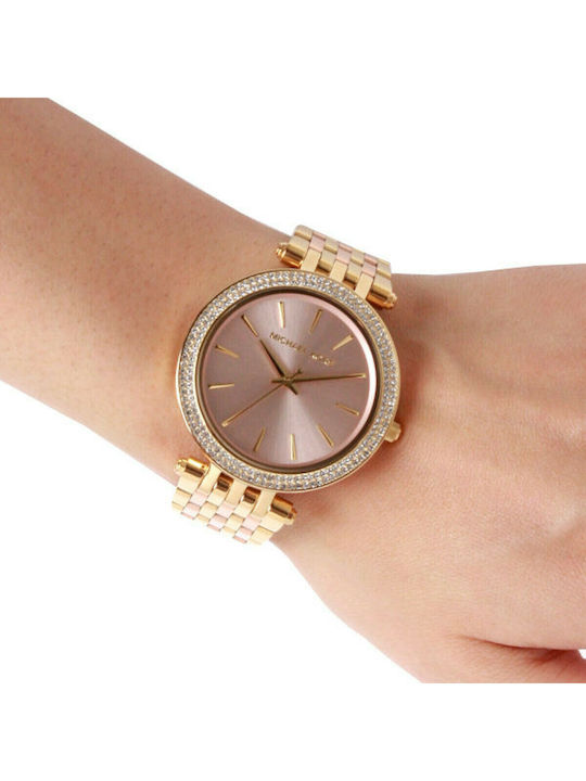 Michael Kors Darci Γυναικείο Ρολόι 39mm Μπαταρίας με Μεταλλικό Μπρασελέ
