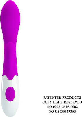 Pretty Love Brighty Vibrator Iepurele 20cm BI-014174 Violet