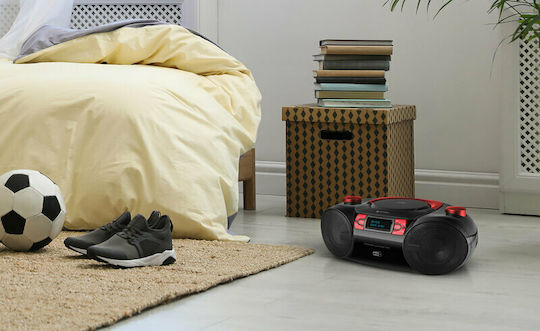 GoGEN CDM 390 BTDABR Φορητό Ηχοσύστημα με Bluetooth / CD / MP3 / USB / Ραδιόφωνο Κόκκινο