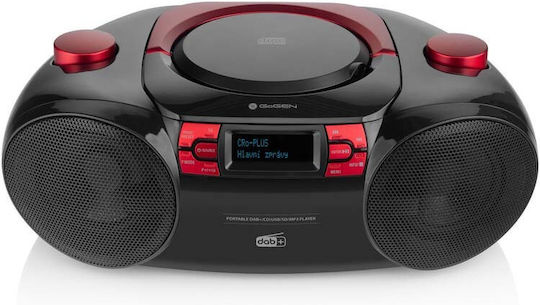 GoGEN CDM 390 BTDABR Φορητό Ηχοσύστημα με Bluetooth / CD / MP3 / USB / Ραδιόφωνο Κόκκινο