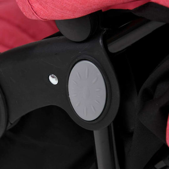vidaXL Verstellbar Doppelter Kinderwagen Geeignet für Neugeborene Rot