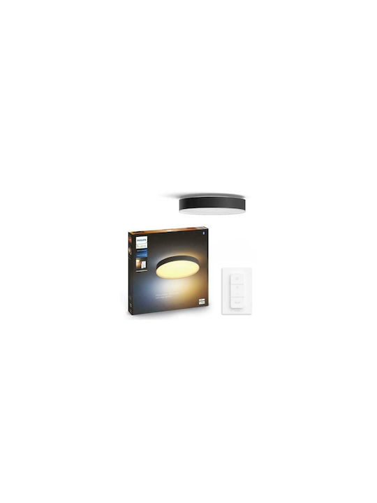 Philips Smart Πλαφονιέρα Οροφής 55.1εκ. Μαύρη με Ενσωματωμένο LED και Τηλεχειριστήριο