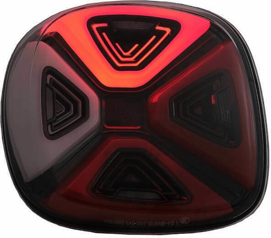 Faruri Spate LED Smart ForTwo C453 A453 / ForFour W453 2014-2019 Roșu/Transparent/Negru 14-19 2 Bucăți
