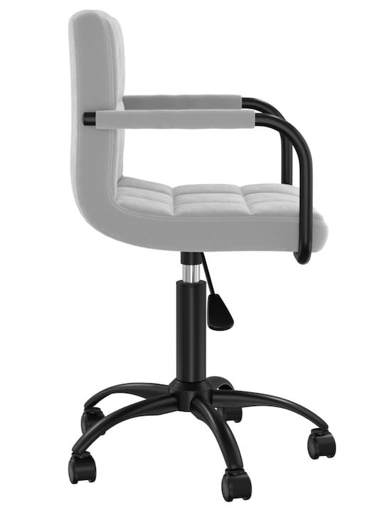 Rotating Chair Visitor with Arms & Wheels Light Gray 40x47x76cm 1pcs
