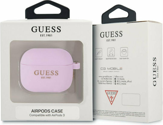 Guess Charm Калъф в Лилав цвят за Apple AirPods 3