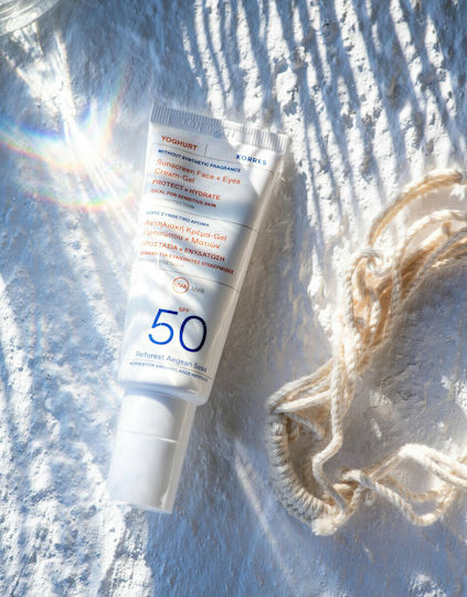 Korres Yoghurt Face + Eyes Водоустойчив Слънцезащитен Крем За лице SPF50 40мл