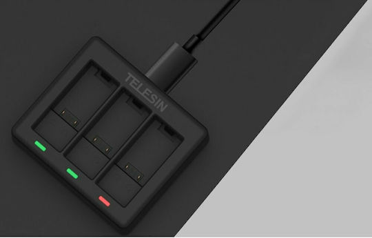 Telesin 3-slot Charger Box Charger for GoPro Hero 11 / Hero 10 / Hero 9