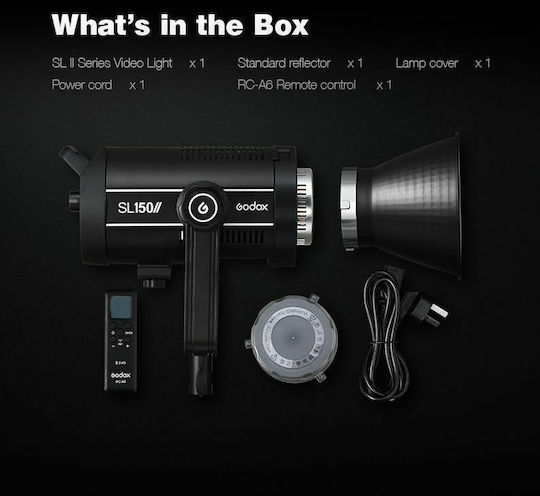 Godox SL200ii Bowens Mount COB Licht 5600K 200W mit Lichtstärke Lux 74000