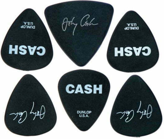 Dunlop Picks Guitar Johnny Cash Signature Medium Pick Tin Set 6pcs