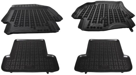 Rezaw Plast Set of Front and Rear Mats 4pcs Tray Type for Renault Megane 2008-2016 Black