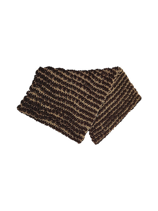 Femeile tricotate eșarfă tricotat eșarfă gât eșarfă neckwarmer Brown infinity snood