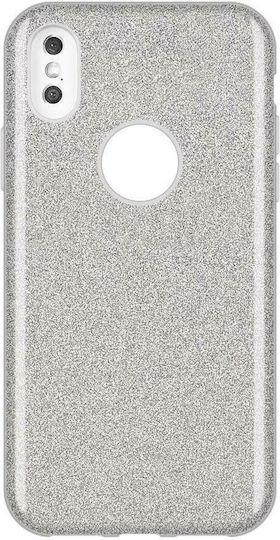 Forcell Shining Back Cover Σιλικόνης Ασημί (Huawei P Smart 2019 / Honor 10 Lite)