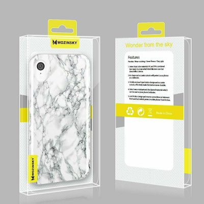 Wozinsky Marble Silicone Back Cover White (iPhone 11)