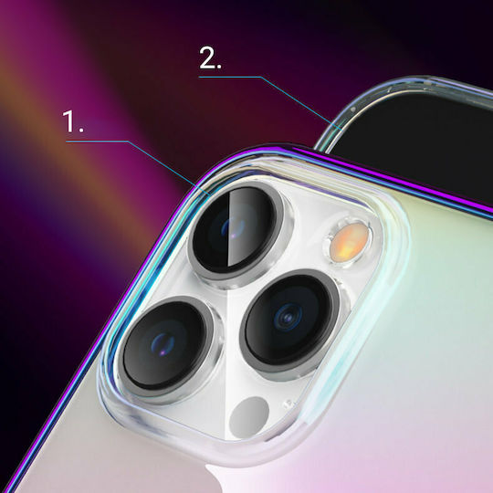 Kingxbar Nebula Back Cover Σιλικόνης Rainbow Transparent (iPhone 13 Pro)