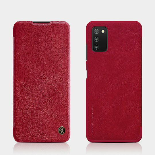 Nillkin Qin Книга Изкуствена кожа Червен (Galaxy A03s)