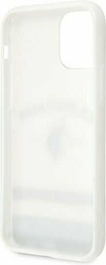U.S. Polo Assn. Tricolor Back Cover Σιλικόνης Λευκό (iPhone 11 Pro)