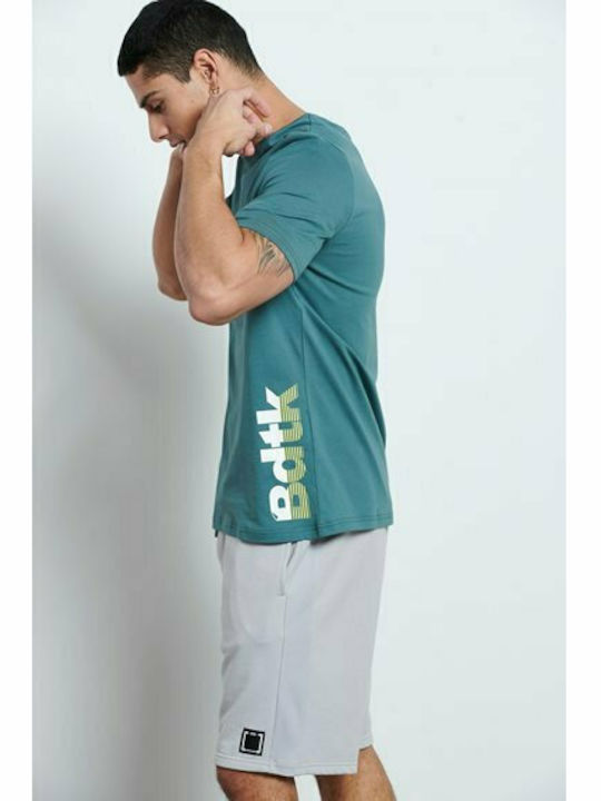 BodyTalk Men's Athletic T-shirt Short Sleeve Tattoo Green