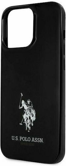 U.S. Polo Assn. Horses Logo Umschlag Rückseite Kunststoff Schwarz (iPhone 13 Pro Max)