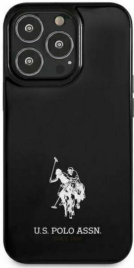 U.S. Polo Assn. Horses Logo Umschlag Rückseite Kunststoff Schwarz (iPhone 13 Pro Max)