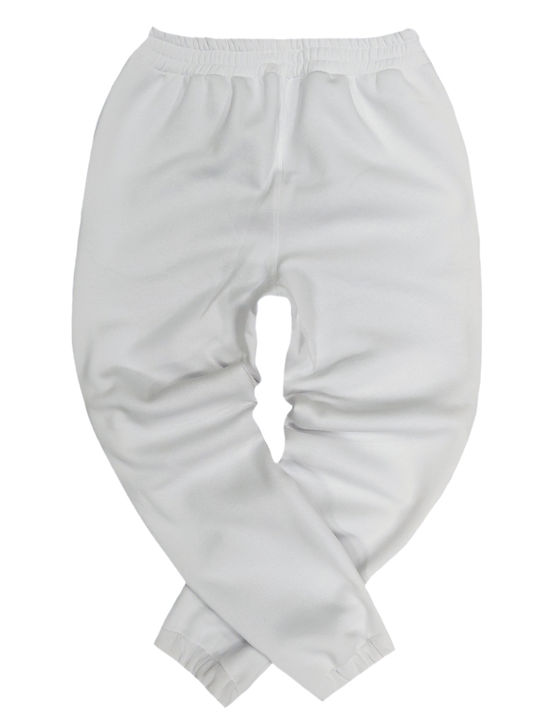 Pantaloni de trening cu Elastic Alb