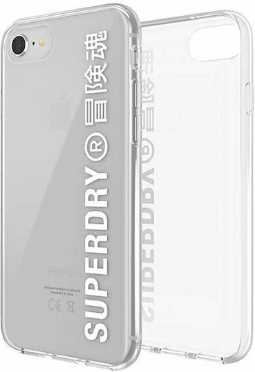 Superdry Snap Back Cover Silicone Transparent / White (iPhone SE 2022/2020)