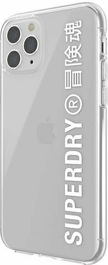 Superdry Snap Back Cover Σιλικόνης Διάφανο/Λευκό (iPhone 11 Pro)
