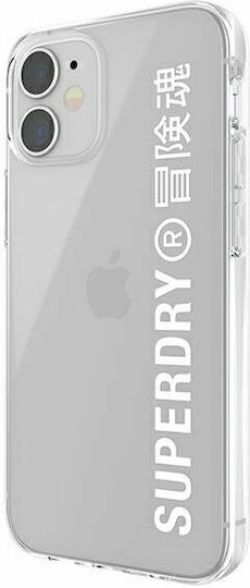 Superdry Snap Back Cover Σιλικόνης Διάφανο/Λευκό (iPhone 12 mini)