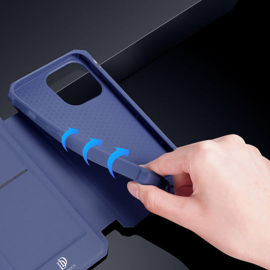 Dux Ducis Skin Pro Book Synthetic Leather / Plastic Blue (iPhone 13 Pro Max)