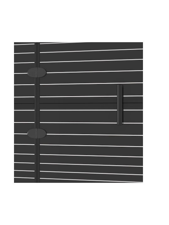 vidaXL Shower Screen Bathtub with Foldable Door 120x140cm Black