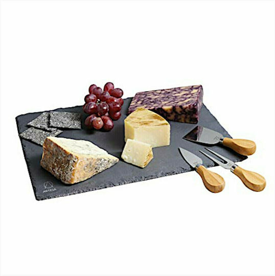 Kitchen Craft Πλατώ Σερβιρίσματος Τυριών από Πέτρα με Μαχαίρια & Πιρούνι Τυριού 32x25εκ. 4τμχ Kitchen Craft Πλατώ Σερβιρίσματος Τυριών από Πέτρα με Μαχαίρια & Πιρούνι Τυριού 32x25εκ. 4τμχ