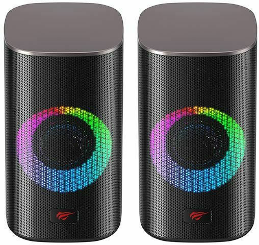 Havit SK212 Ηχεία Υπολογιστή 2.0 με RGB Φωτισμό και Bluetooth Ισχύος 5W σε Μαύρο Χρώμα
