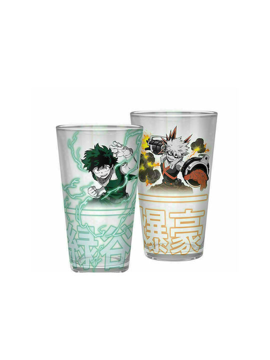 Abysse My Hero Academia Σετ Ποτήρια Νερού από Γυαλί 3τμχ
