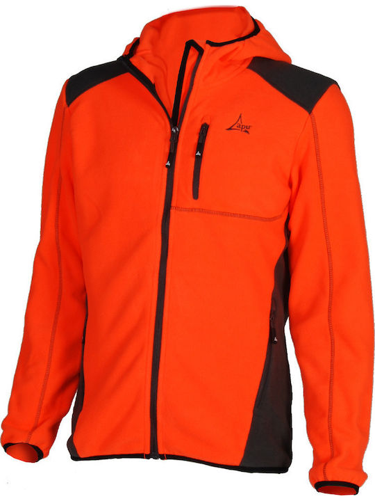 Apu Altai Hooddie Fleece Hunting Cardigan Fleece Orange