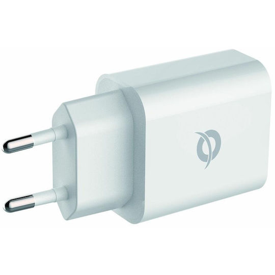 Conceptronic Ladegerät ohne Kabel mit USB-C Anschluss 20W Stromlieferung Weißs (ALTHEA07W)