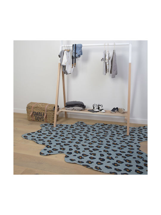 Childhome Leopard Kinder Teppich Blue 145x160cm