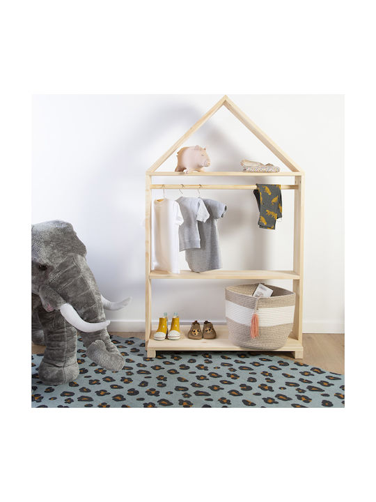 Childhome Leopard Kinder Teppich Blue 145x160cm